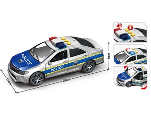 Voiture <span class=keywords><strong>de</strong></span> <span class=keywords><strong>police</strong></span> jouet à friction 1:14, portes ouvrables, lumières et sons, véhicule en plastique pour enfants, jeu amusant, voiture avec des caractéristiques réalistes - Product Image 5