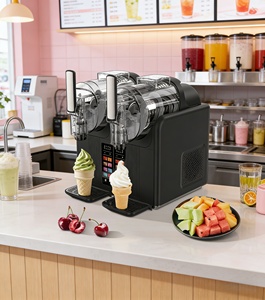 <span class=keywords><strong>Machine</strong></span> <span class=keywords><strong>à</strong></span> slush industrielle automatique <span class=keywords><strong>à</strong></span> 2 réservoirs en acier inoxydable pour la fabrication de slush glacé <span class=keywords><strong>à</strong></span> domicile ou en entreprise - Product Image 1