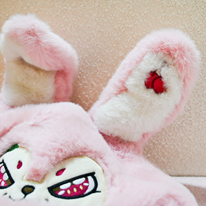 Chapeau d'animal lapin avec oreilles mobiles, chapeau en peluche qui saute et qui se relève, chapeau en peluche long, chaud, doux et confortable pour femmes - Product Image 4