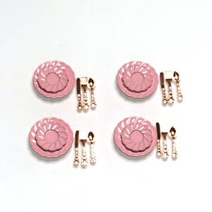 <span class=keywords><strong>SET</strong></span> 1:12 Accessoires Photo pour <span class=keywords><strong>Maison</strong></span> de Poupée : Meubles de Cuisine, Assiettes, Bols, Couverts (Fourchette, Couteau, Cuillère) - Product Image 5