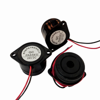 FSD-2910 Zumbador de 12V 24V, 30MM de Diámetro, 24.5MM de Altura, Zumbador Piezoeléctrico de 100dB, Sonido Intermitente, Tipo Activo, DC 3500Hz, con Cable