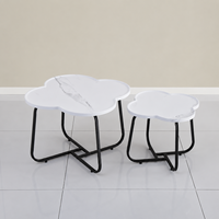 Table Basse Ronde Moderne en Bois pour Salon, Meuble Écologique et Durable pour Balcon Extérieur, Multifonctionnelle, Vente en Gros