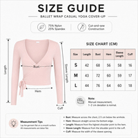Top Deportivo Cruzado de Manga Larga para Mujer, Estilo Balletcore, de Nylon, con Costuras Planas, Ideal para Gimnasio y Entrenamiento, Venta al por Mayor
