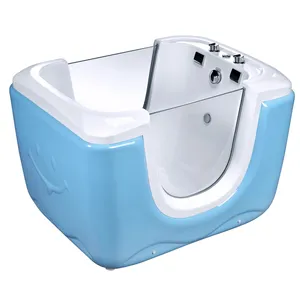 Sunrans Wholesale Freestanding Acrylic Dog Grooming Bath Tub Pet Spa Whirlpool Massage Bathtub For Pets