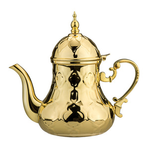 Théière marocaine en acier inoxydable, design arabe, minimalisme moderne - Product Image 5