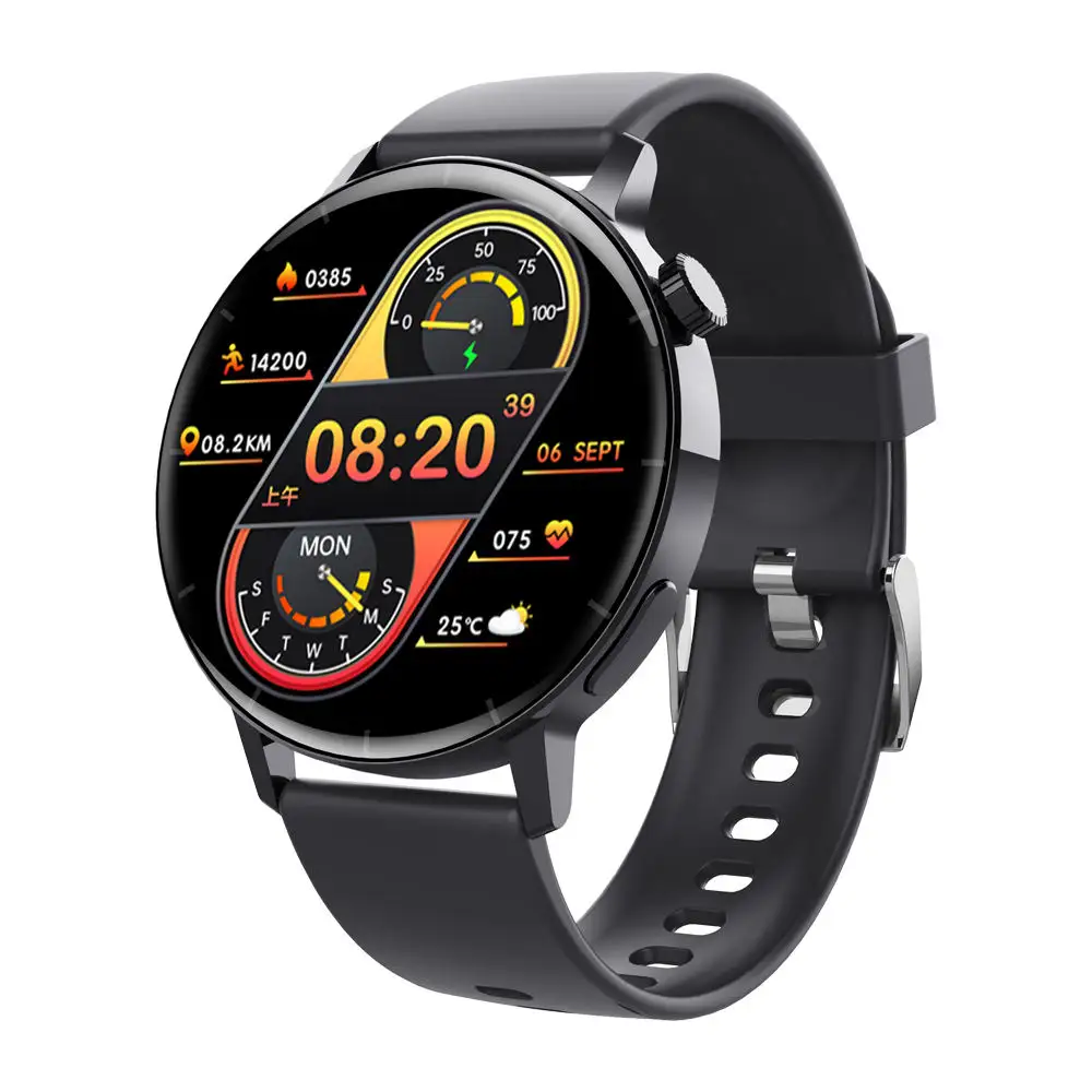Jam tangan pintar pria terbaru 2023 KR10, jam tangan pintar olahraga layar sentuh luar ruangan 450mAh baterai tahan lama pelacak kebugaran