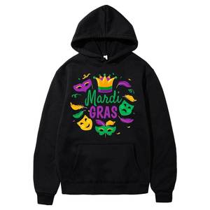 Happy Mardi Gras Fat Tuesday 2026 <strong>Funny</strong> Mardi Gras <strong>Men</strong> Pullover Hoodies - Product Image 2