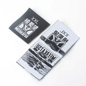 Maßgeschneidertes Markenlogo Plus Gewebtes Pflegeetikett mit Größenangabe für Jeanskleidung - Product Image 3