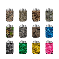 Manchon isotherme personnalisé en néoprène 12 oz pour canettes, motif camouflage, vierge pour sublimation, porte-bière pour activités de plein air, chasse et camping