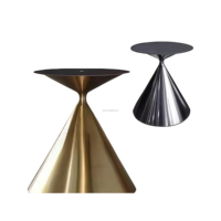 Pieds de table trompette modernes en métal pour extérieur, socle robuste noir, base de table à manger ou table basse en métal, base de table basse en métal pour mobilier.