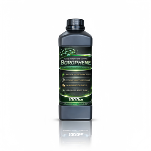 GRAPHONEX BOROPHENE Revêtement céramique pour carrosserie de voiture, pour voitures neuves et anciennes - 1000ML, protection 10 ans, finition haute brillance avec dureté 12 - Product Image 1