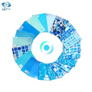 Film PVC de haute qualité à <span class=keywords><strong>prix</strong></span> de gros pour revêtement de piscine, mosaïque bleue personnalisée, revêtements de piscine en vinyle antidérapants - Product Image 3