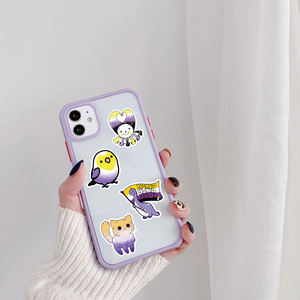 50pcs non binaire fierté autocollant Pack logo personnalisé étanche dessin animé vinyle découpé décoratif pansexuel autocollants pour adultes - Product Image 4