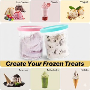Gobelet de stockage de crème glacée de haute qualité pour les sorbetières Ninja NC299AMZ NC300s Series CREAMi, idéal pour la préparation de desserts d'été - Product Image 3