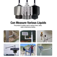 Capteur de niveau d'eau hydrologique radar FMCW 80 GHz en acier inoxydable RS485, mesureur de distance sans contact 65 m pour rivière, lac, réservoir