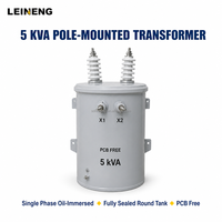 Transformateur monophasé monté sur poteau pour l'agriculture LEINENG 10kVA 15kVA 25kVA 50kVA 11kV 240V immergé dans l'huile