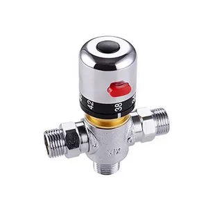 วาล์วผสมหม้อน้ำ Thermostatic ทองเหลืองสามทางสำหรับการควบคุมอุณหภูมิ