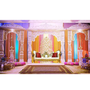 ชุดติดตั้งเวทีงานแต่งงานแบบบอลลีวู้ดของอินเดียสำหรับ Mehndi ฟังก์ชั่นมุสลิม Mehndi คืนงานแต่งงานชุดตกแต่งเวที USA - Product Image 1