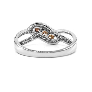 Bagues de mariage et de fiançailles classiques en or blanc massif 18 carats avec diamants véritables et sertissage pavé pour femmes - Vente en gros - Product Image 3