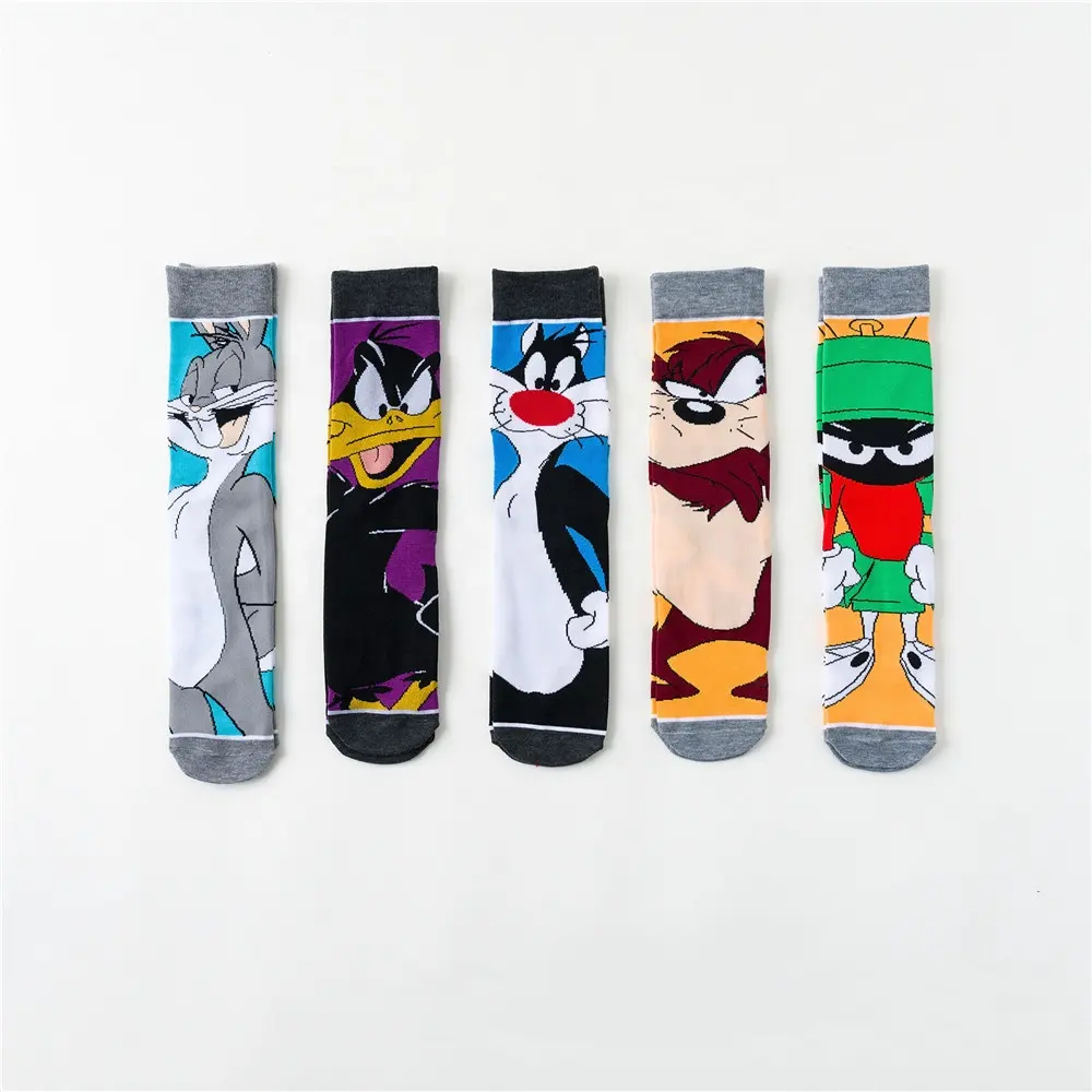 Personality soft wear classic cartoon characters socks cute rabbit cotton mid calf socks