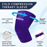Compresses de gel réutilisables thérapeutiques chaudes/froides en tissu nylon, enveloppement multifonctionnel chaud/froid pour le genou