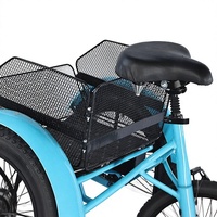 Tricycle électrique tout-terrain nouvelle génération 48V avec assistance électrique, roues larges, moteur avant 350W, autonomie 42km, idéal pour la neige