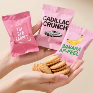 Wholesale Mini Heat <b>Seal</b> Plastic <b>Bags</b> with Tear Notch Back <b>Seal</b> Design for Candies Pet Food Chewing Gum Cookie Packaging <b>Bags</b> - Product Image 1