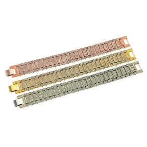 RQ fábrica al por mayor aleación con Bling Rhinestone Hip Hop Iced Out 21mm ancho reloj cadena pulsera - Product Image 3