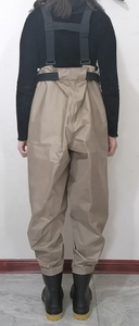 <span class=keywords><strong>Cuissardes</strong></span> de pêche à la mouche en nylon <span class=keywords><strong>Beige</strong></span> marron <span class=keywords><strong>Bottes</strong></span> de chasse imperméables Pêcheurs - Product Image 6