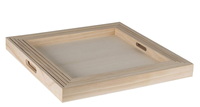 Ensemble de 5 plateaux décoratifs en bois de qualité supérieure, avec poignées découpées, pour table basse et décoration intérieure, vente en gros