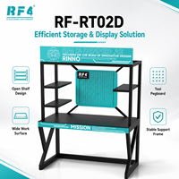 Banc de travail de réparation Rf4 Rf-rt02d avec panneau perforé - Robuste pour la réparation de téléphones portables/électronique et l'utilisation en laboratoire