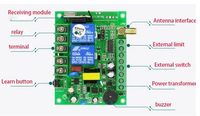 Système de maison intelligente sans fil RF 433 MHz, interrupteur à commande à distance, AC220V, 1 canal, relais 10A, récepteur 2 canaux, pompe à eau/lumière/moteur à commande à distance