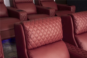 Venta caliente sofá reclinable rojo <span class=keywords><strong>real</strong></span> Napa cuero cine asientos asiento privado lujo eléctrico Cine en Casa sillas reclinables - Product Image 4