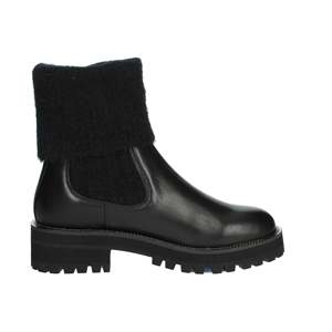 Bottines basses pour femme Liu-Jo en cuir noir à semelle épaisse, mode hiver - Product Image 4