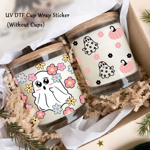 Diseños aleatorios Set Cupwraps mixtos-Calcomanía de copa de Halloween de 16oz-Transferencia de pegatinas UV DTF-Decoración de calcomanías de vaso personalizado - Product Image 5