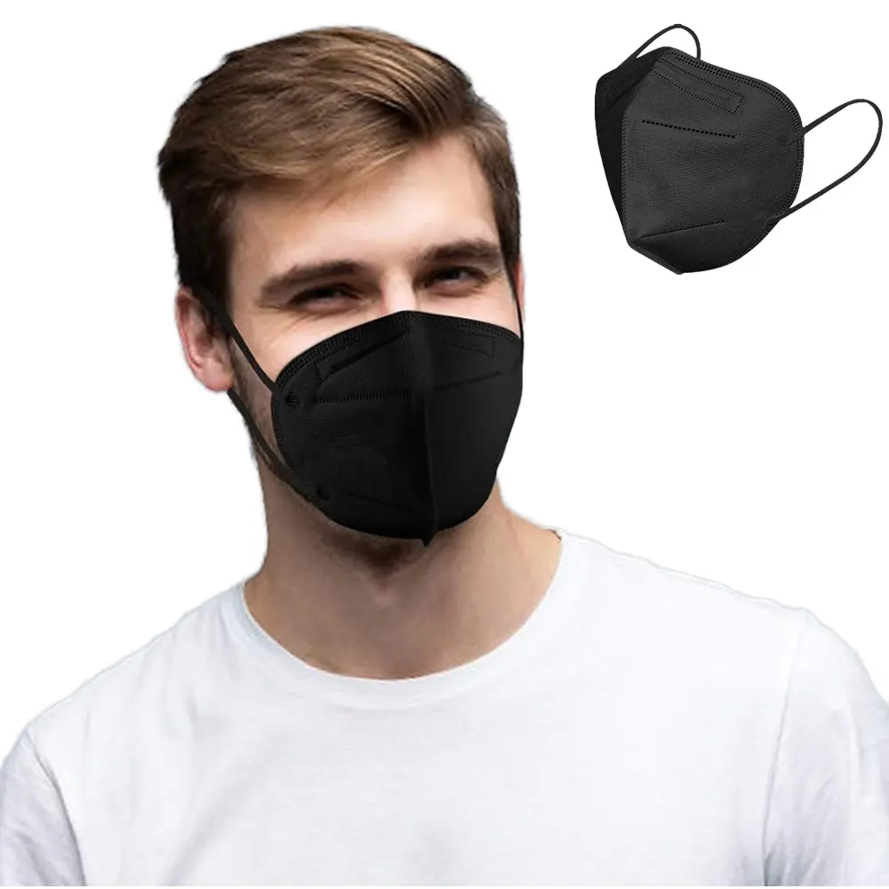 5 Ply KN95 Adult Protective Earloop Facemask Fashion Face Mask with Anti-Dust for Respirators   Masks