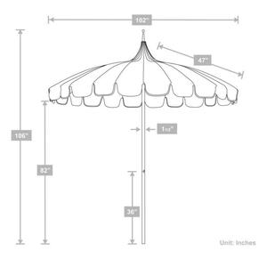 대형 야외 레스토랑 이벤트 뒷마당 UV50+ 파고다 우산 튼튼한 정원 비치 파라솔 노점용 양산 - Product Image 2