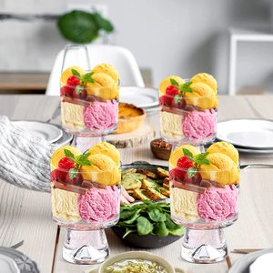 ที่มีคุณภาพสูง230มิลลิลิตรแก้วขนมถ้วยร้อนขายหวานชามค๊อกเทลแก้วไอศครีมถ้วยแก้ว - Product Image 4