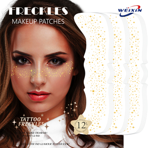 Glitter Freckle Temporary <b>Tattoo</b> Sticker Metallic Gold Silver Rose Gold Waterproof Face Body Makeup Party Festival Use - Product Image 1