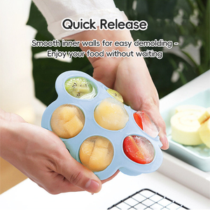 DIY Flexible Silicone Baby Food Storage <b>Box</b> With 7 Cone Holes BPA Free Phthalate Free Dishwasher Safe Homemade Ice Cream Tray - Product Image 6