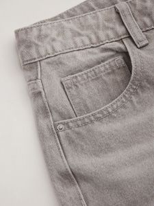 Jeans Anchos de Cintura Alta para Mujer, Color Gris Lavado, Estilo Vintage, Corte Holgado, Pantalones de Mezclilla de Algodón - Product Image 6