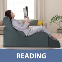 Fauteuil inclinable multifonctionnel ergonomique en mousse pour lecture intérieure, chaise longue de yoga pour adultes