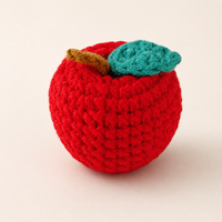 Handgemaakte gehaakte fruitcharms, gebreide miniatuur voedselspeelgoedjes voor thuisdecoratie en cadeaus