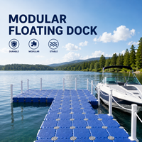 Plateforme flottante gonflable en HDPE, ponton modulaire pour bateaux, quai sec avec capacité de charge de 350 kg/m², durée de vie de 15 ans