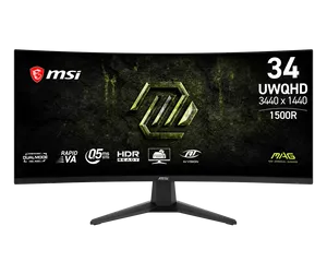 Nuevo Monitor Gaming MS-I MAG 346CQDF E20 2026 de Modo Dual, 34 Pulgadas, 3440x1440 UWQHD, 200Hz / HD 400Hz, Pantalla Curva de 0.5ms para PC de Escritorio - Product Image 2