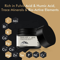 Résine de Shilajit de l'Himalaya Halal, Marque Privée, Bonbons Gélifiés Naturels au Pur Or, Complément Énergétique et de Vitalité pour Hommes Adultes