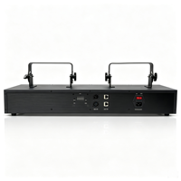 Projecteur laser d'animation à 4 faisceaux 12W RGB, indice IP33, activé par le son, contrôle DMX, scanner couleur, éclairage de scène en aluminium