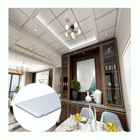 Plafonds suspendus carrés en alliage d'aluminium pour intérieur, finition brossée, faux plafond, bâtiment de bureaux, plafonds perforés