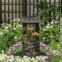 Fontaine d'eau solaire de toit pour la décoration de jardin avec LED
