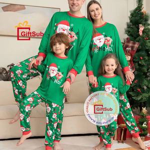 بيع بالجملة بيجامات عائلية طويلة الأكمام مطابقة عيد الميلاد بيجامات عيد الميلاد - Product Image 2